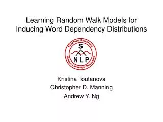 Learning Random Walk Models for Inducing Word Dependency Distributions
