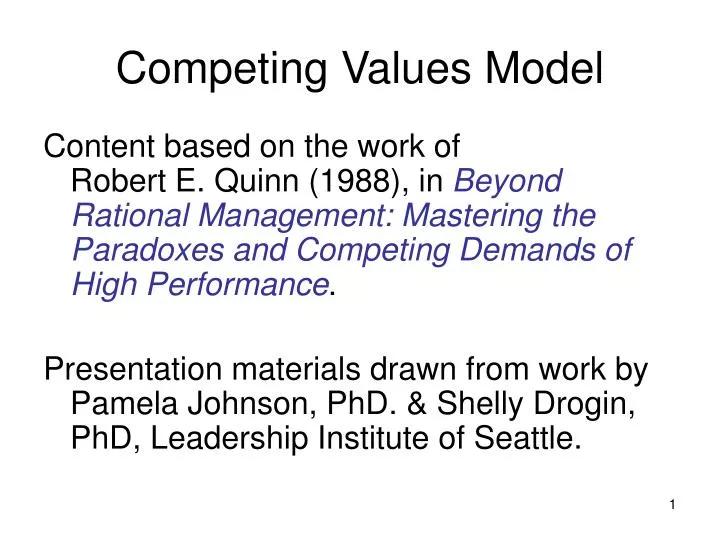 competing values model