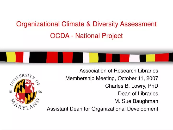 organizational climate diversity assessment ocda national project