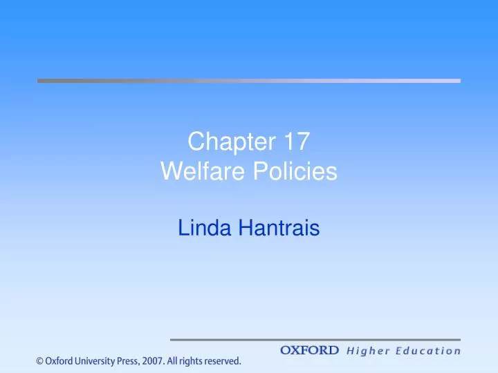 chapter 17 welfare policies