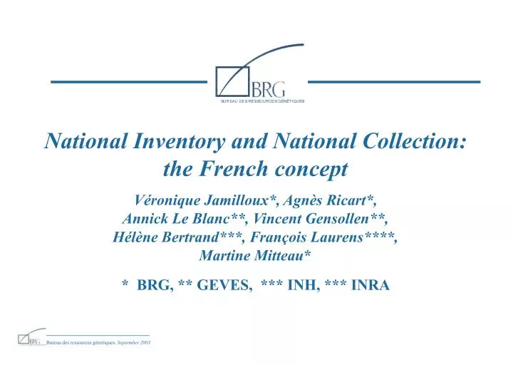 national inventory and national collection the french concept