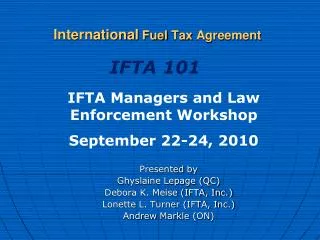 International Fuel Tax Agreement