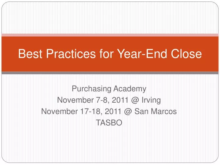 best practices for year end close
