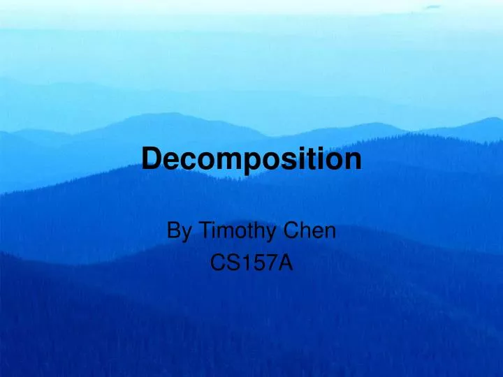 decomposition