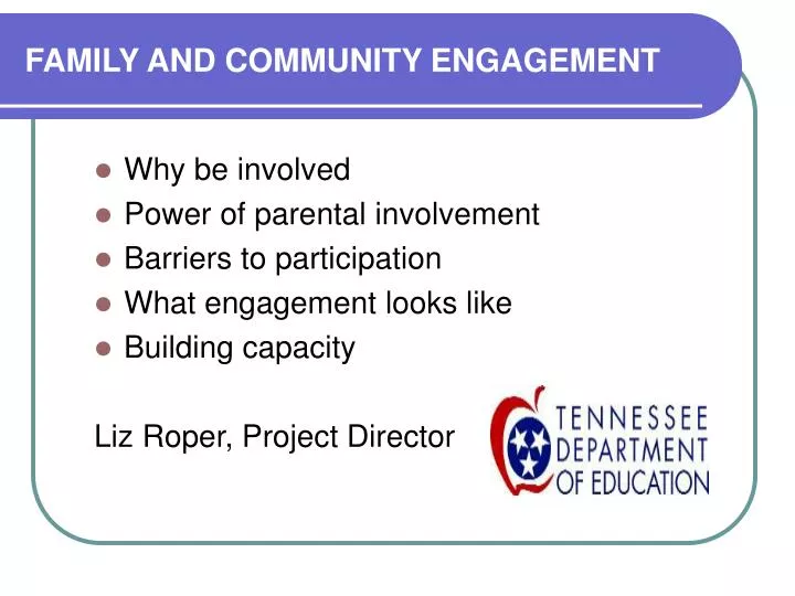 family and community engagement