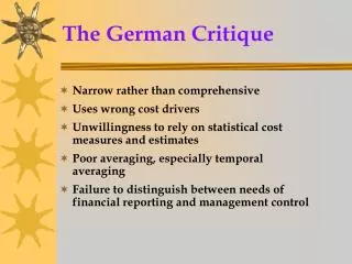 The German Critique