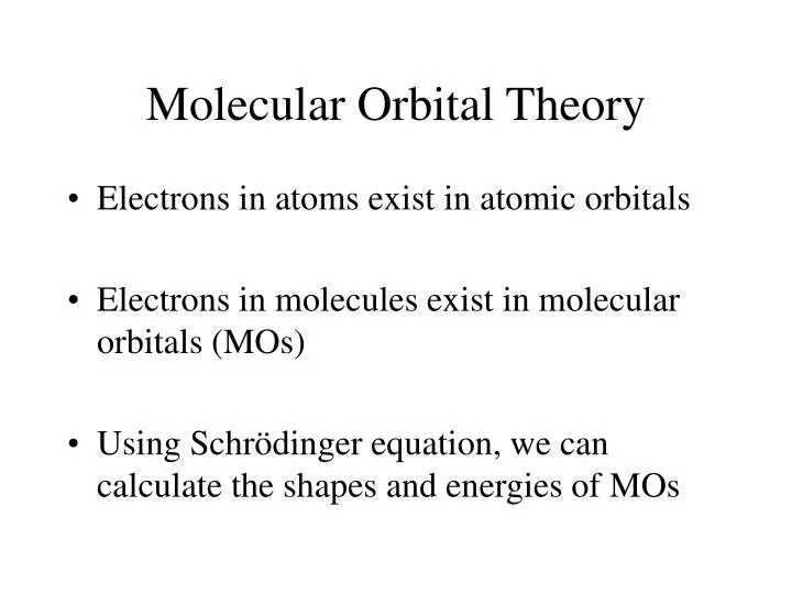 molecular orbital theory