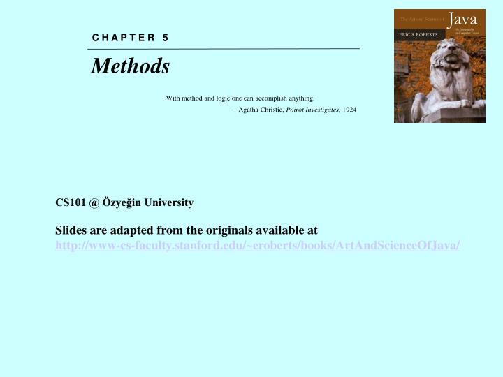 chapter 5 methods