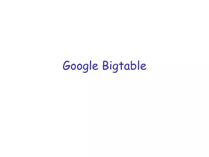 google bigtable