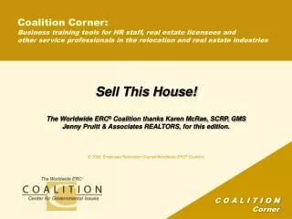 Coalition Corner: Business training tools for HR staff, real estate licensees and other service professionals in the re
