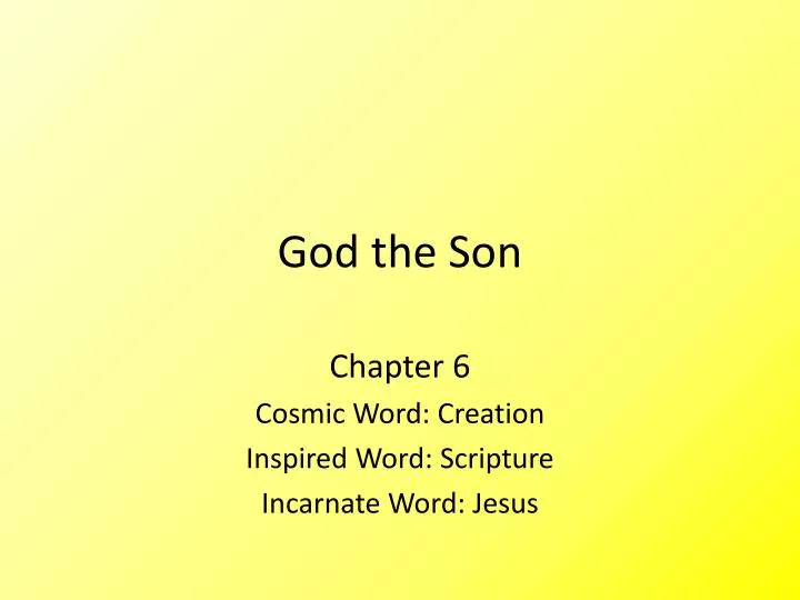 god the son