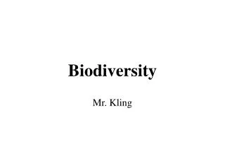 biodiversity