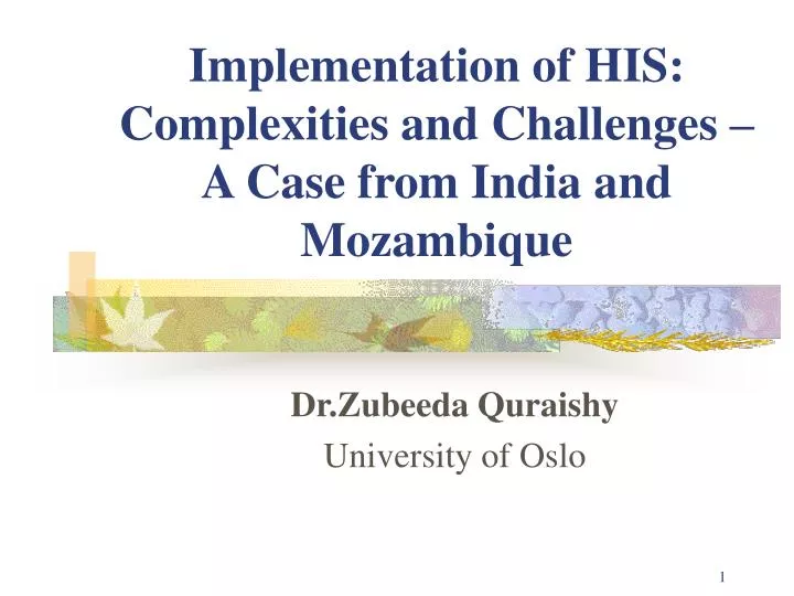implementation of his complexities and challenges a case from india and mozambique