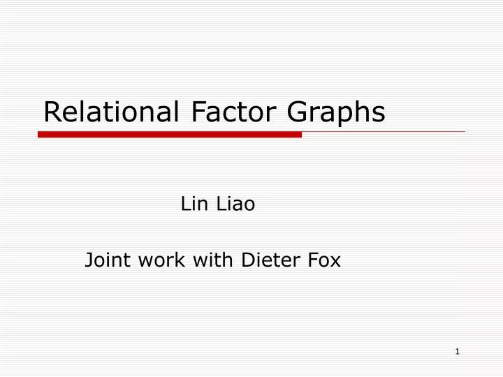 relational factor graphs