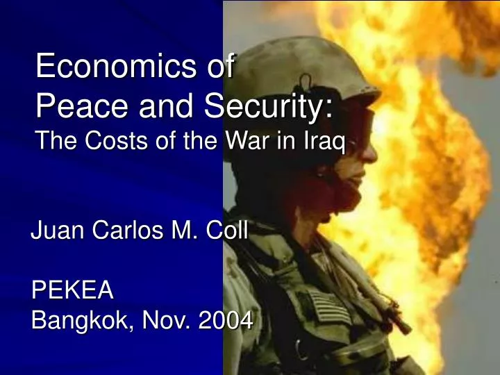 economics of peace and security the costs of the war in iraq