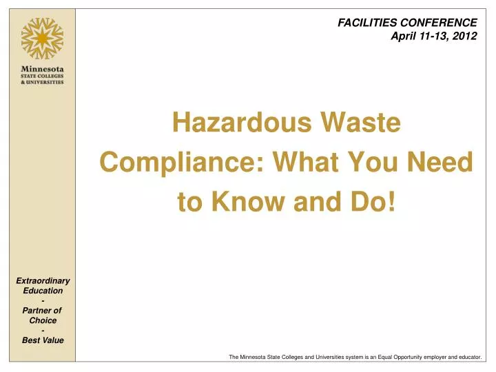 hazardous waste compliance what you need to know and do