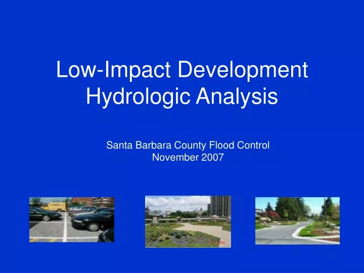 low impact development hydrologic analysis