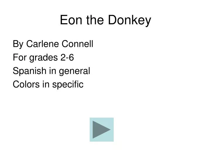 eon the donkey