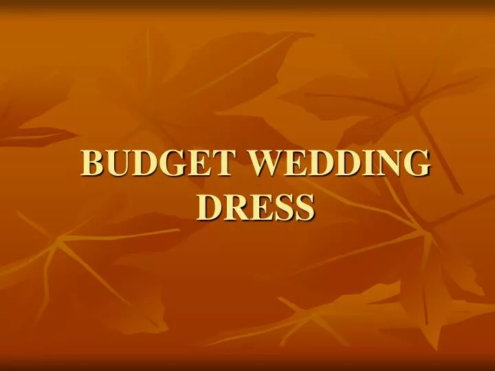 budget wedding dress