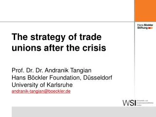 The strategy of trade unions after the crisis