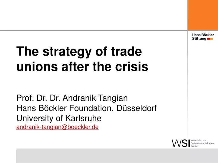 the strategy of trade unions after the crisis