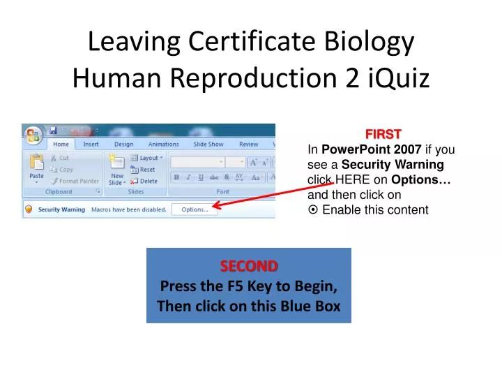 leaving certificate biology human reproduction 2 iquiz