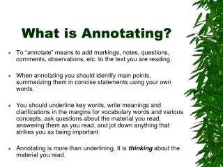 what is annotating