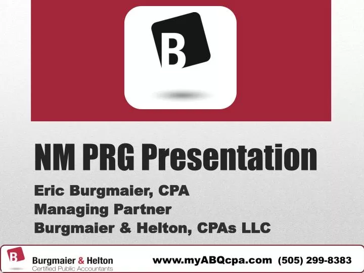 nm prg presentation