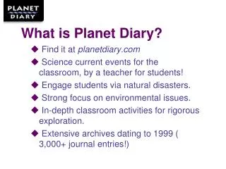 What is Planet Diary?