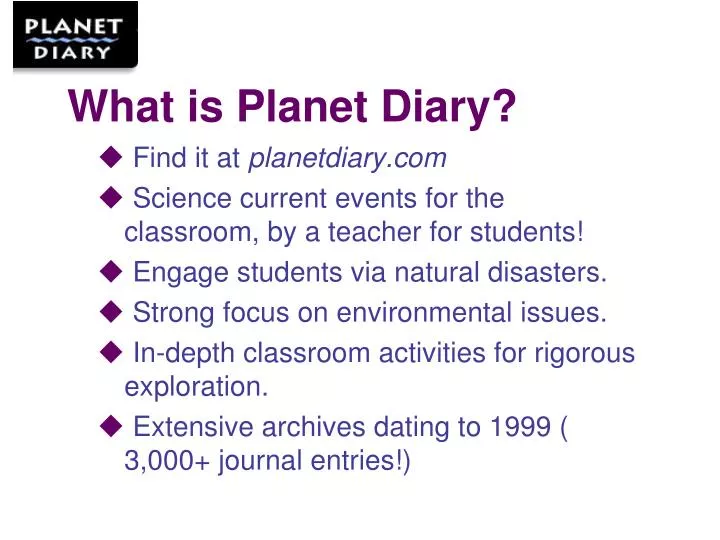 what is planet diary