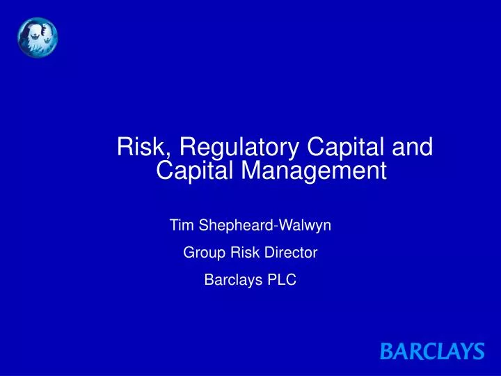 risk regulatory capital and capital management