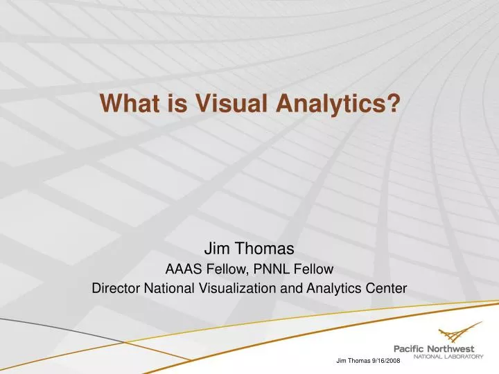what is visual analytics