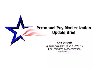 Personnel/Pay Modernization Update Brief