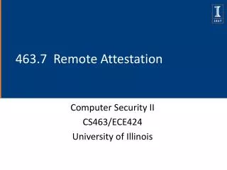463.7 Remote Attestation