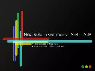 Nazi Rule in Germany 1934 - 1939