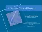 Access Control Design Patterns for Secure Systems - slide 1