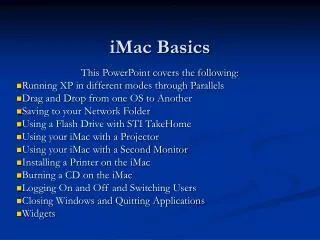 iMac Basics