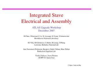 Integrated Stave Electrical and Assembly
