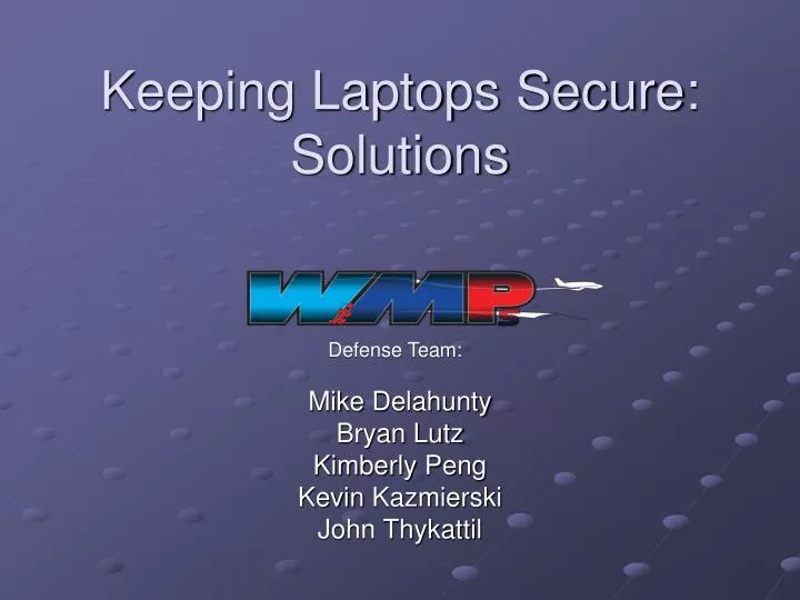 keeping laptops secure solutions