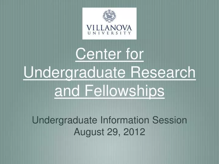 center for undergraduate research and fellowships