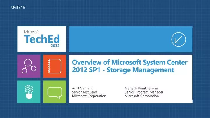 overview of microsoft system center 2012 sp1 storage management