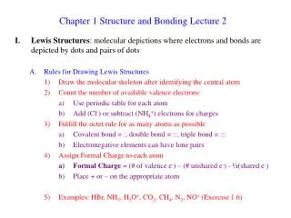 Chapter 1 Structure and Bonding Lecture 2