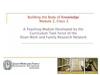 Building the Body of Knowledge Module 2, Class 3 A Teaching Module Developed by the Curriculum Task Force of the Sl