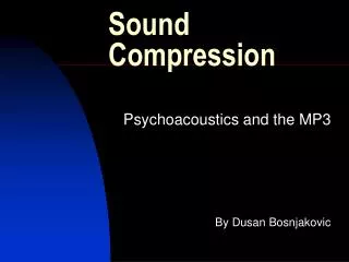 Sound Compression