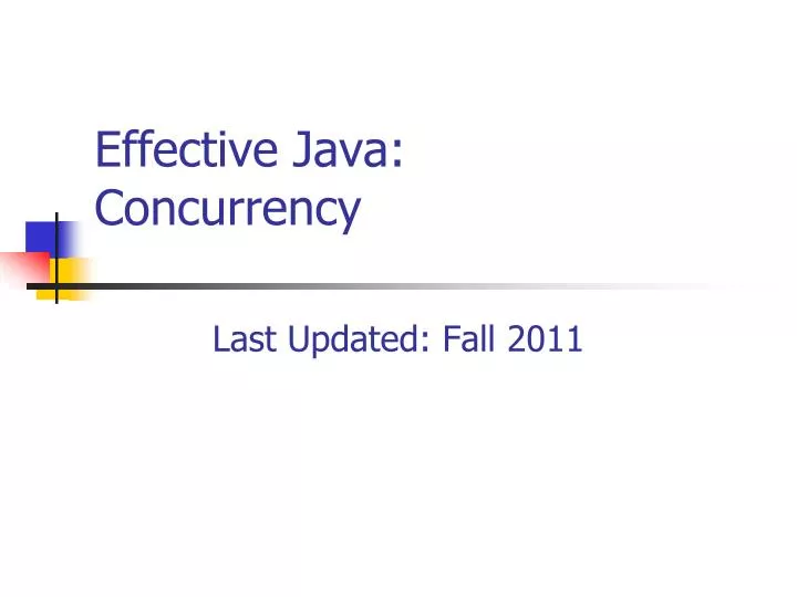 effective java concurrency