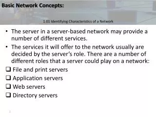 Basic Network Concepts: