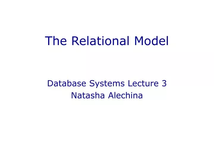 the relational model