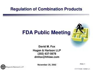 FDA Public Meeting