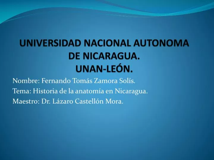 universidad nacional autonoma de nicaragua unan le n