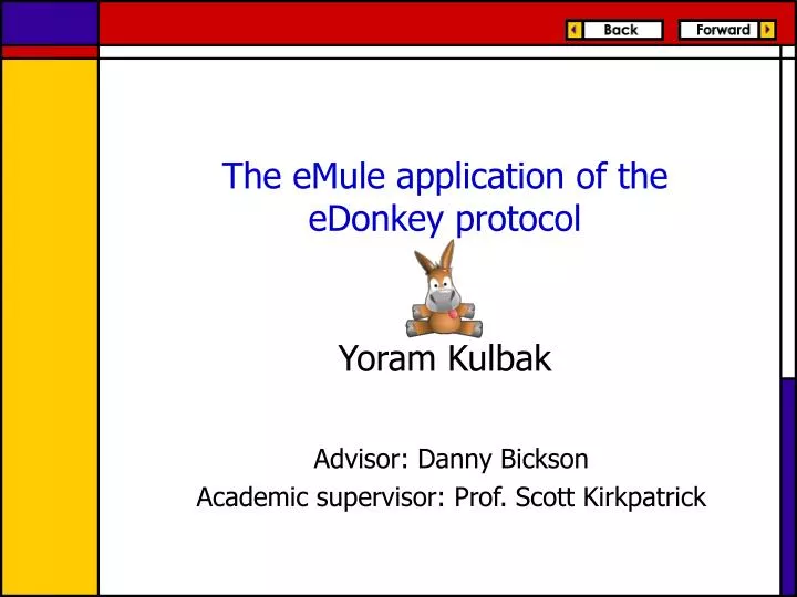 the emule application of the edonkey protocol